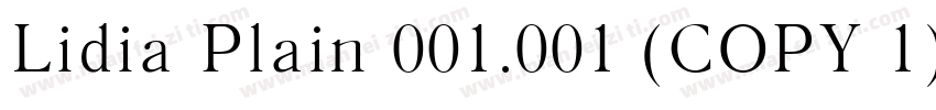 Lidia Plain 001.001 (COPY 1)字体转换